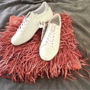 Old Navy White Sneakers with silver backing, Size 8.5, NWT